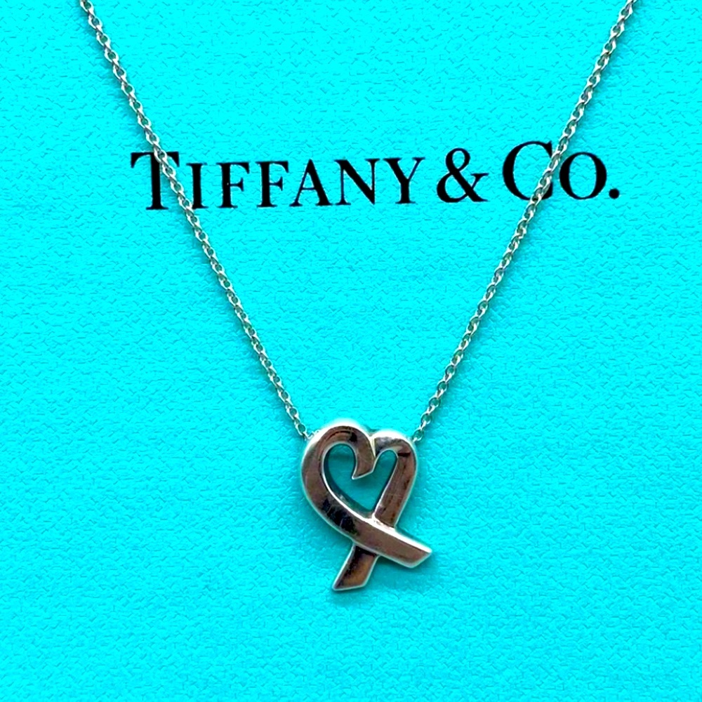Authentic Tiffany & Co. 925 Sterling Silver Paloma Picasso Loving Heart Necklace